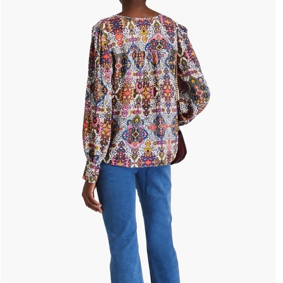 NWT Veronica Beard Paisley Blouse - Picture 3 of 4